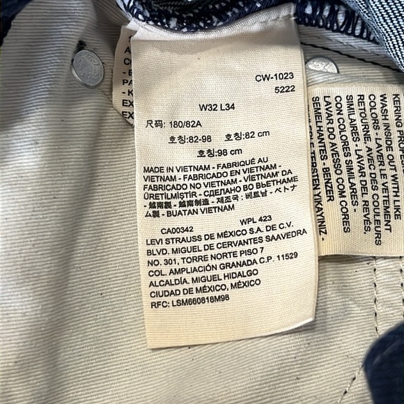 Levi's 1961 Mens Wellthread 551Z Authentic Straight Fit Jeans Raven Lily NWT - Picture 11 of 14